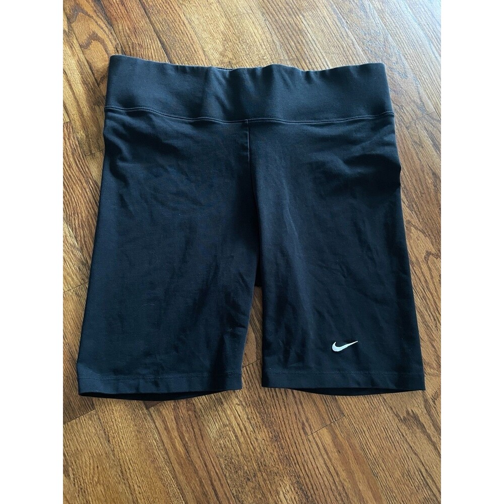 Nike Women's Black Biker Shorts 1X High Rise Stretch Athletic Yoga DB8053-010